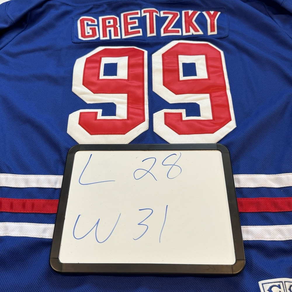 Vintage New York Rangers Jersey Mens 52 Blue Wayne Gretzky NHL Hockey Canada - Picture 9 of 10